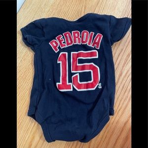 “Pedroia” onesie Redsox